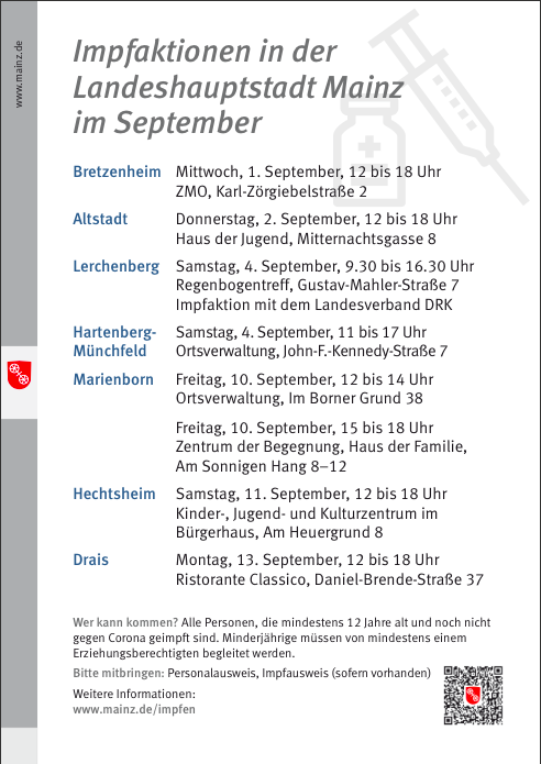Impfaktionen Mainz September